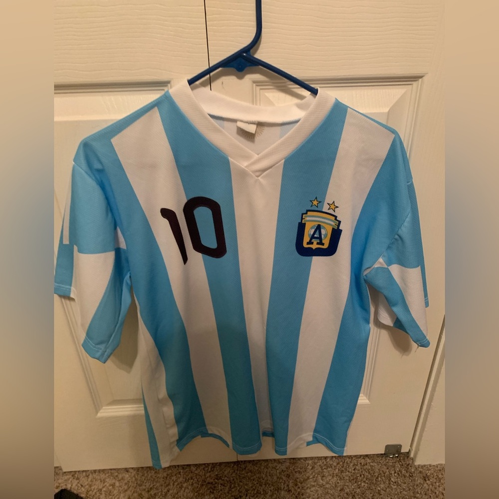 Messi argentina soccer jersey
